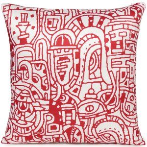 Home Decorative Doodle Pattern Digital Print Cushion Pillow Cover Pillow Case